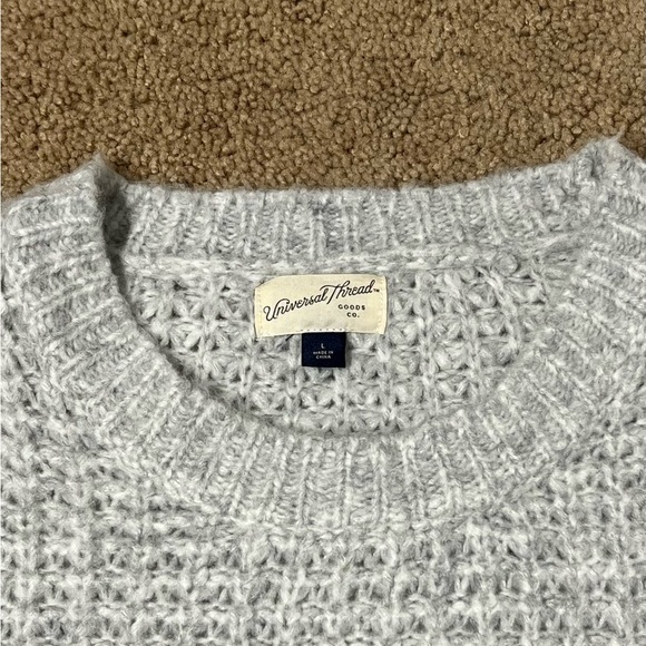 Universal Thread Waffle Knit Sweater - multicolor stripes, L - Picture 3 of 7